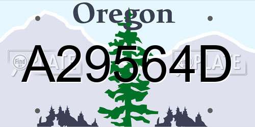A29564D Oregon License Plate