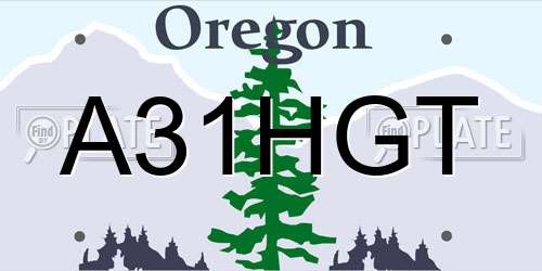 A31HGT Oregon License Plate