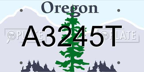 A3245T Oregon License Plate