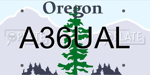 A36UAL Oregon License Plate