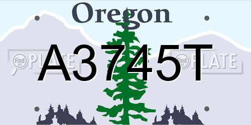A3745T Oregon License Plate