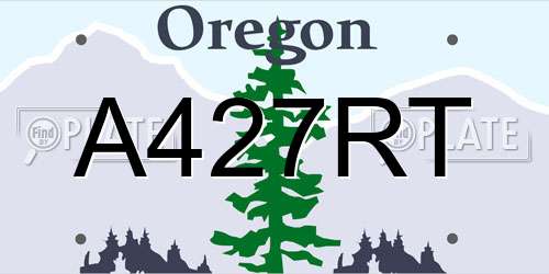 A427RT Oregon License Plate