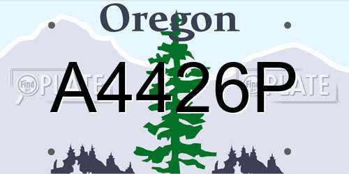A4426P Oregon License Plate