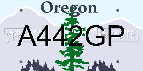 A442GP Oregon License Plate