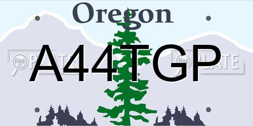 A44TGP Oregon License Plate