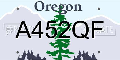 A452QF Oregon License Plate