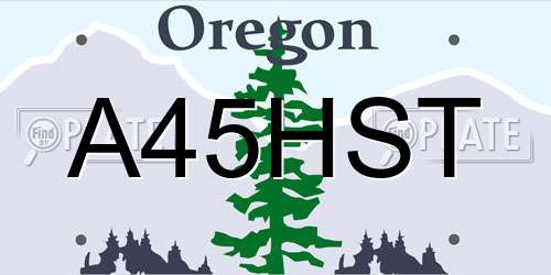 A45HST Oregon License Plate