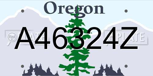 A46324Z Oregon License Plate