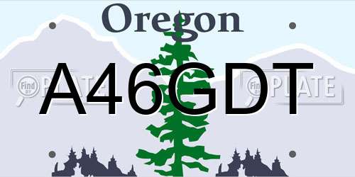 A46GDT Oregon License Plate