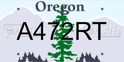 A472RT Oregon License Plate