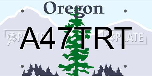 A47TRT Oregon License Plate