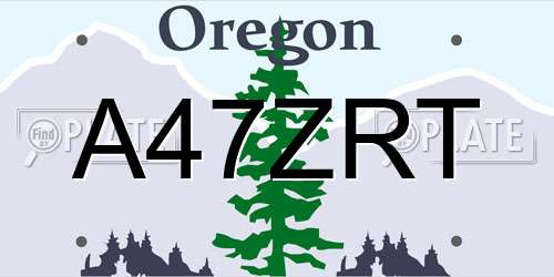 A47ZRT Oregon License Plate