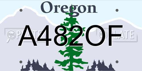 A482OF Oregon License Plate