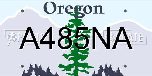 A485NA Oregon License Plate