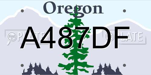 A487DF Oregon License Plate