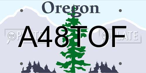 A48TOF Oregon License Plate