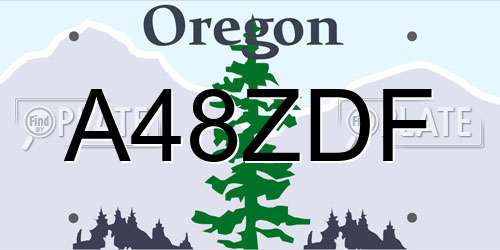 A48ZDF Oregon License Plate