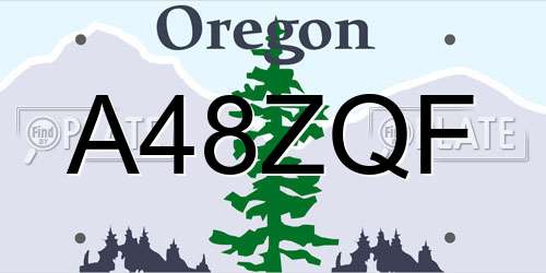 A48ZQF Oregon License Plate