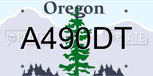 A490DT Oregon License Plate
