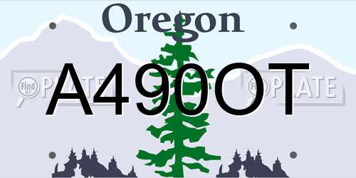A490OT Oregon License Plate