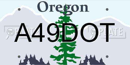 A49DOT Oregon License Plate