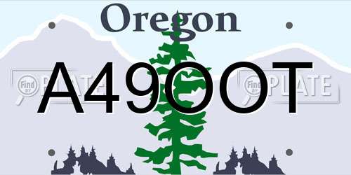 A49OOT Oregon License Plate