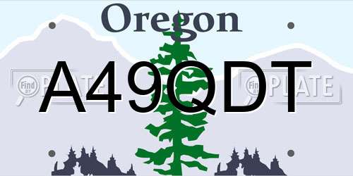 A49QDT Oregon License Plate
