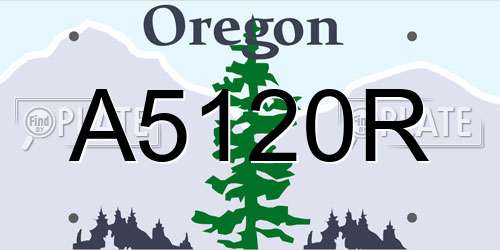 A5120R Oregon License Plate