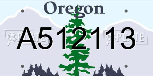A512113 Oregon License Plate