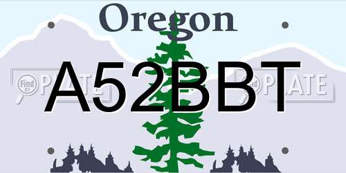 A52BBT Oregon License Plate