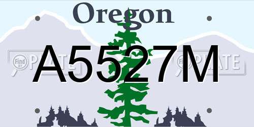A5527M Oregon License Plate