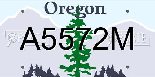 A5572M Oregon License Plate