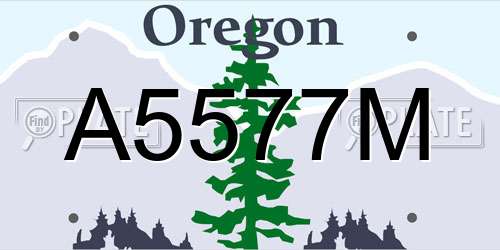 A5577M Oregon License Plate
