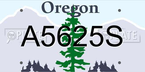 A5625S Oregon License Plate