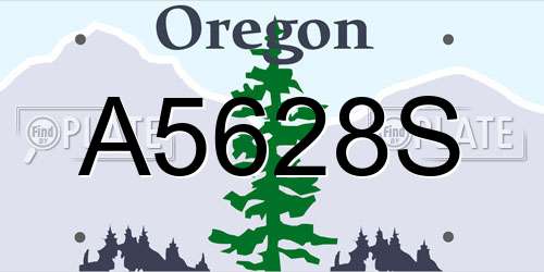 A5628S Oregon License Plate