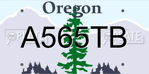 A565TB Oregon License Plate