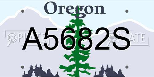 A5682S Oregon License Plate
