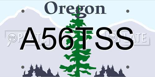 A56TSS Oregon License Plate