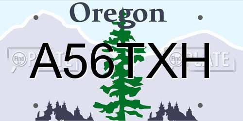 A56TXH Oregon License Plate