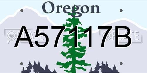 A57117B Oregon License Plate