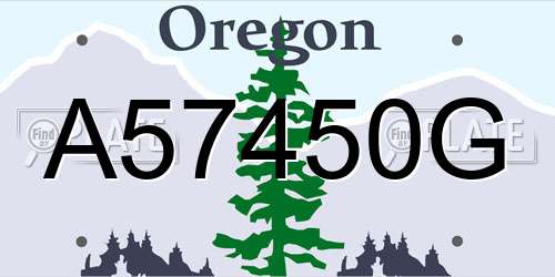A57450G Oregon License Plate