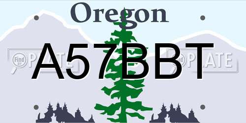 A57BBT Oregon License Plate