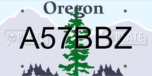 A57BBZ Oregon License Plate