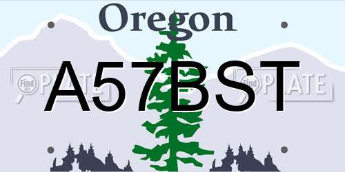 A57BST Oregon License Plate