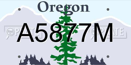 A5877M Oregon License Plate