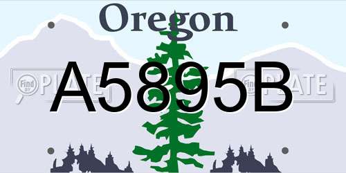 A5895B Oregon License Plate