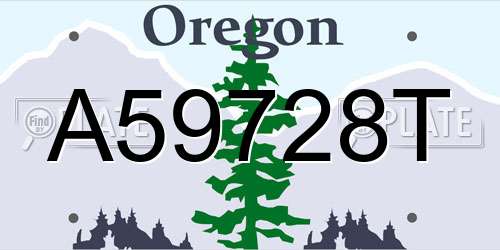 A59728T Oregon License Plate
