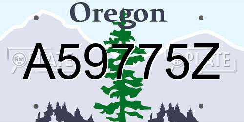 A59775Z Oregon License Plate
