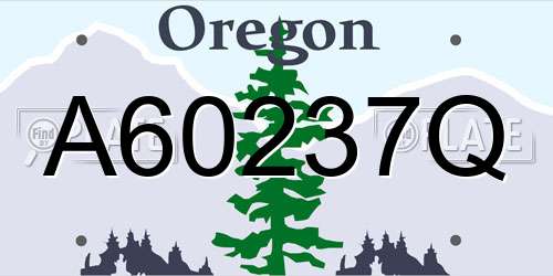 A60237Q Oregon License Plate
