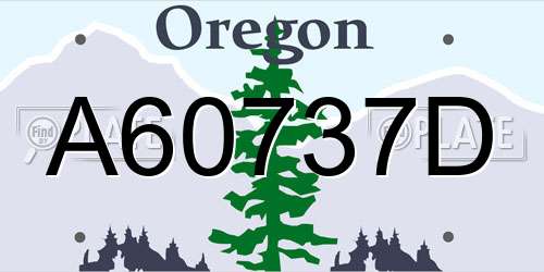 A60737D Oregon License Plate